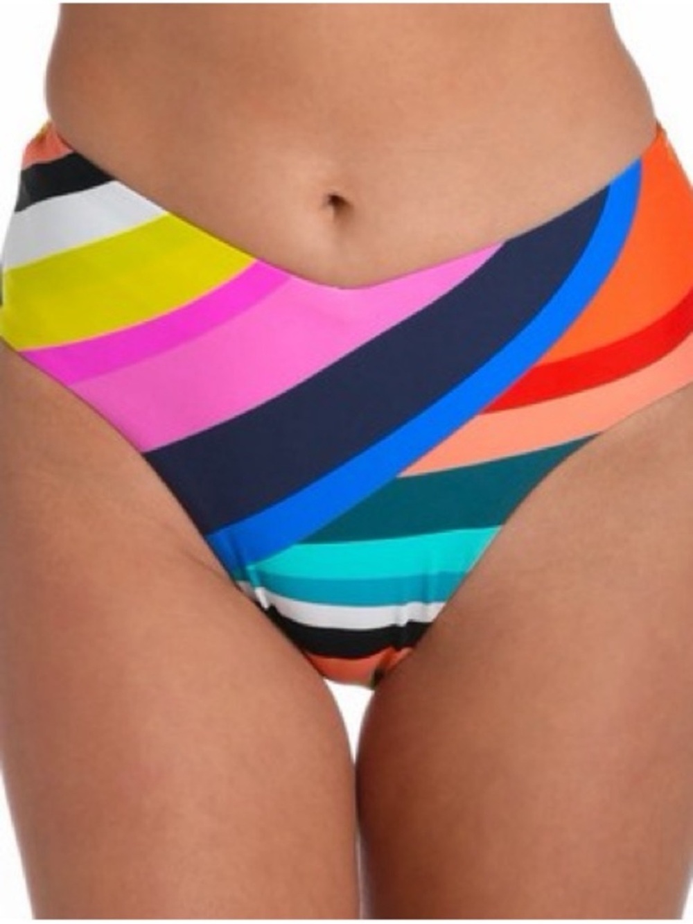 LA BLANCA Sunscape V-Front High Waist Bikini Sz 16 NWT $73